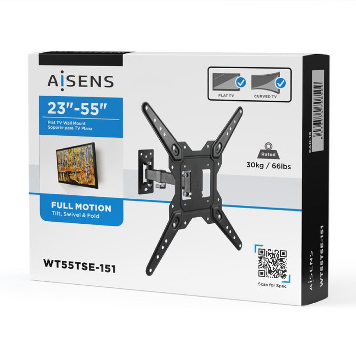 Aisens Soporte Eco Giratorio e Inclinable WT55TSE-151 para TV de 23-55 pulgadas